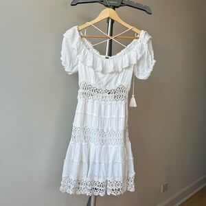 Free people White Lace mini Dress